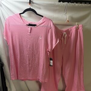 Ralph Lauren Striped Pink Pajama Set